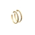Brinco Meia Argola Trabalhada Banhada a Ouro 18k - comprar online