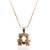 Colar Malha Veneziana com Pingente Dois Meninos Liso Banhado Ouro 18k - comprar online