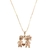 Colar Malha Veneziana com Pingente Menino e Menina Liso em Banho Ouro 18k - comprar online