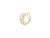Imagem do Piercing Fake com Pedras Ovais de Cristais Branco em Banho Ouro 18k