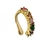 Piercing Fake com Pedras de Cristais Color em Banho Ouro 18k - Dabru Joias