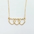 Colar 3 Corações Liso em Banho de Ouro 18k - comprar online