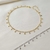 Tornozeleira Elo Português C/ Gotas Maciças Banhado Ouro 18k - comprar online
