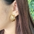Brinco Ana Argola Três Aros M em Banho de Ouro 18k e Prata 925 - Dabru Joias