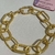 pulseira feminina elos retangulares