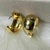 Brinco Julia Argola Lisa Design de Coração Banhada a Ouro 18k