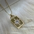 Corrente com Pingente Retangular de Estrela Banhada a Ouro 18k - comprar online