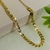 Choker Folhas Lisas Banhada a Ouro 18k
