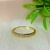 Anel Jéssica com Fileira de Zircônias Brancas Banhada Ouro 18k