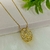 Colar Mandala Nossa Senhora das Graças Banhado em Ouro 18k