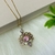 Colar Mandala Cristal em Banho Ouro 18K