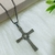 Crucifixo e Corrente Malha Veneziana em Aço Inox 316L - loja online