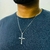 Crucifixo e Corrente Malha Veneziana em Aço Inox 316L - Dabru Joias