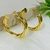 Argola Tubular Torcida Banhada a Ouro 18k