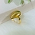 Anel Regulável Gota Liso Banho de Ouro 18k