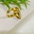 Anel Regulável Gota Liso Banho de Ouro 18k - loja online