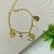 Pulseira Feminina Fé Gratidão Detalhes Cruz Lisa