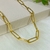 Colar Deslumbre Elos Retangulares Articulados Banho Ouro 18k - loja online