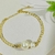 Pulseira Deslumbre Perolas Malha Grumet