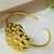 Bracelete Aro Liso Orgânico 2mm Banhado Ouro 18k