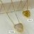 Conjunto de Coração Cravejado Zircônias Brancas na internet