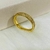 Anel Aparador Trabalhado e Linha Cravejada de Zircônia em Banho Ouro 18k