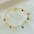Pulseira Grumet 4mm com Pedras Coloridas em Banho Ouro 18k na internet