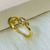 Anel Coração Zircônia em Banho Ouro 18k - comprar online