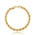 Pulseira Masculina em Malha Cordão Baiano Banhada a Ouro 18k na internet