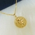 Colar Pingente Redondo Menina Banhada a Ouro 18k