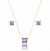 Conjunto Sabrina Colar + Brincos na Cor Lavanda - comprar online