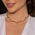 Colar Aro Elegance Ondulada 3mm Banhado Ouro 18k
