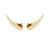 Brinco Ear Cuff Minimalista Liso em Banho Ouro 18k