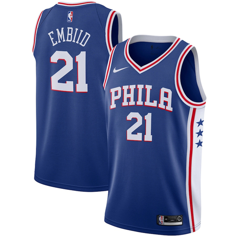 Regata Philadelphia 76ers Joel Embiid Nike Swingman - Azul