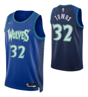 Regata Minnesota Timberwolves Towws #32 Nike - Azul