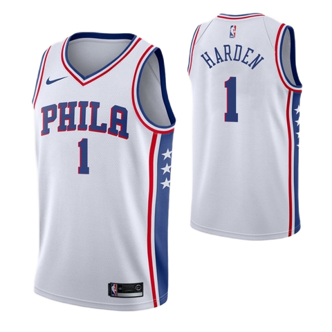 Regata Philadelphia 76ers James Harden Nike - Branco