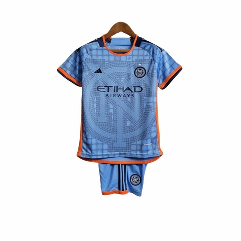 Camisa New York Red Bulls Home 23/24 Torcedor Adidas Infantil - Azul