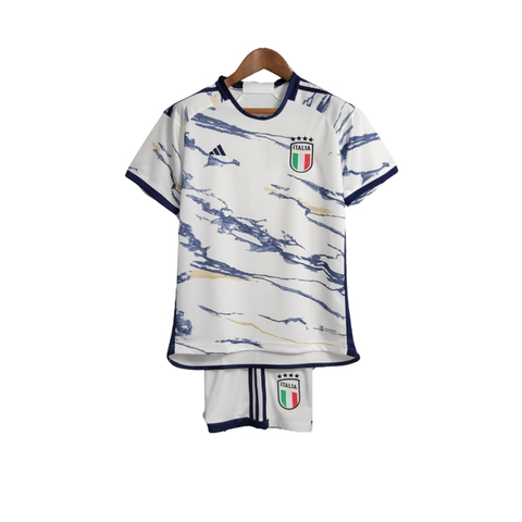 Kit Infantil ItáliaI Away 23/24 Adidas - Azul