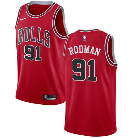 Regata Chicago Bulls Rodman #91 Nike - Vermelho