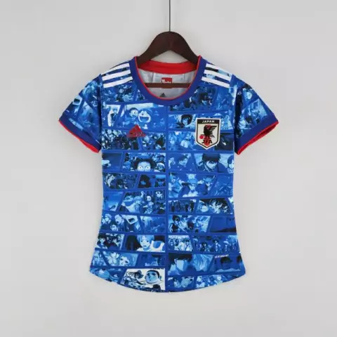 Camisa Japão Edição Animes 22/23 Torcedor Adidas Feminina - Azul