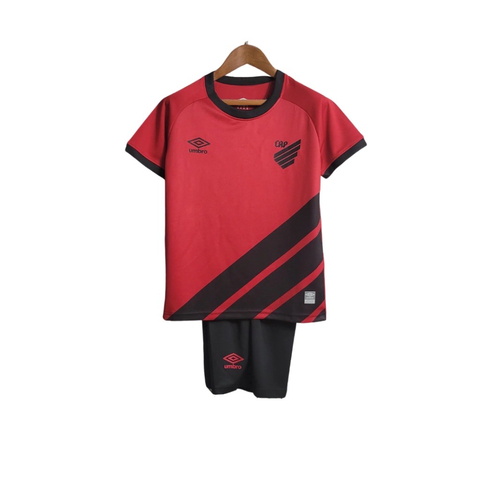 Kit Infantil Atlético Paranaense I 23/24 Umbro - Vermelho+Preto