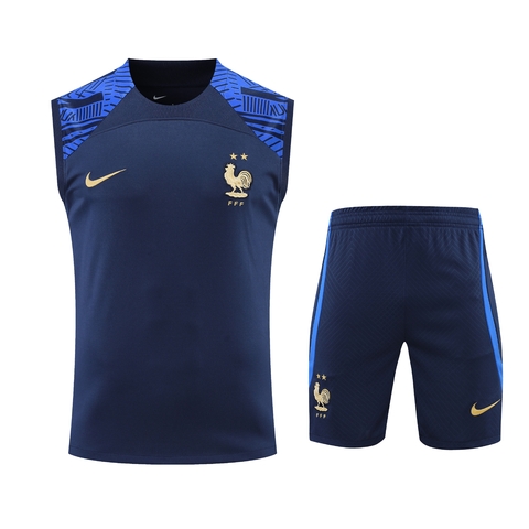 Kit de Treino (Regata + Shorts) - França 22/23
