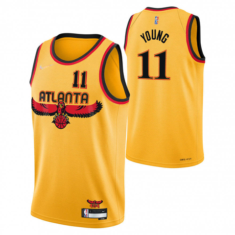 Regata Atlanta Hawks Young #11 Nike 2022 - Amarelo
