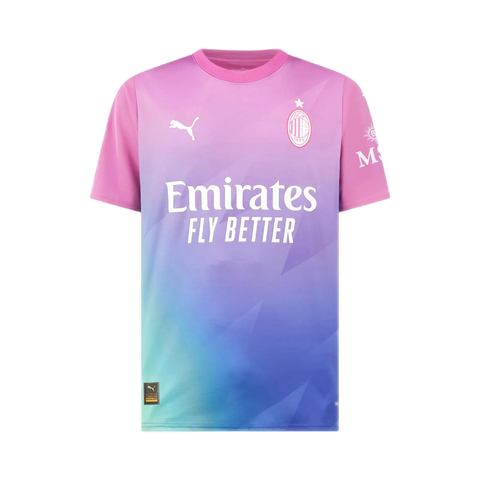 Camisa Milan III 23/24 Puma Torcedor Masculina Rosa e Roxa