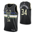 Regata Milwaukee Bucks Giannis Antetokounmpo #34 Jordan - Preto