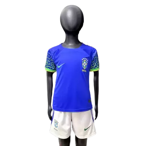 Kit Infantil Seleção Brasileira II 22/23 Nike - Azul + Branco