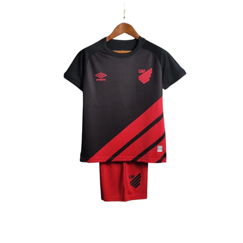 Kit Infantil Atlético Paranaense II 23/24 Umbro - Preto+Vermelho