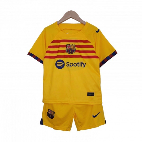 Kit Infantil Barcelona Home 22/23 Nike - Amarelo