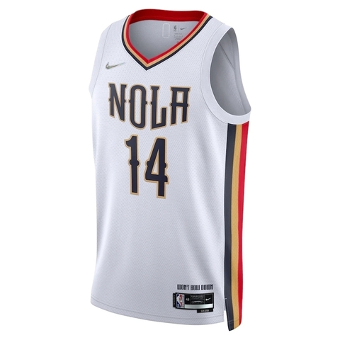 Regata NBA New Orleans Pelicans Ingram 14 Nike - Branco