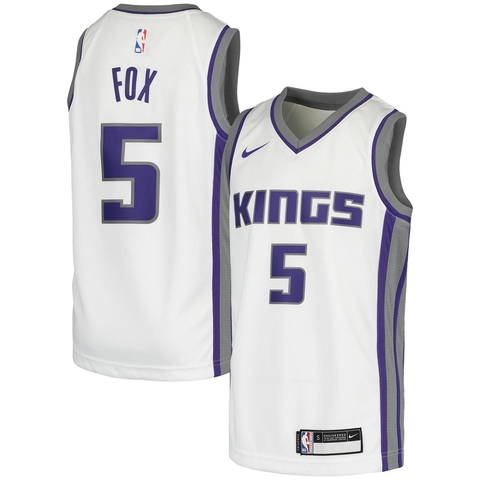 Regata Sacramento Kings Fox #5 Nike 2022 - Branco